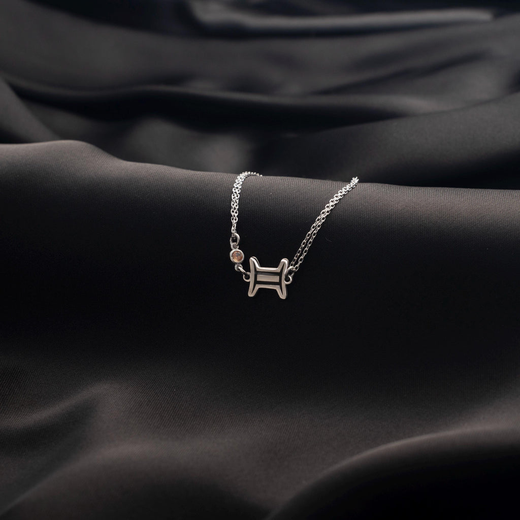 Celestial Charm: Zodiac Birthstone Bracelet in Sterling Silver and 18K Gold Plating