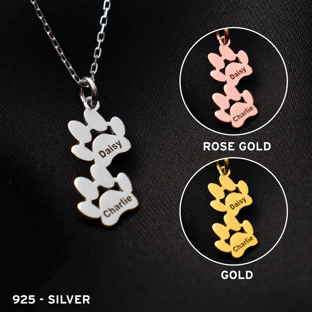 Keep your fur baby close to your heart with this custom paw print necklace - a perfect gift for any pet lover