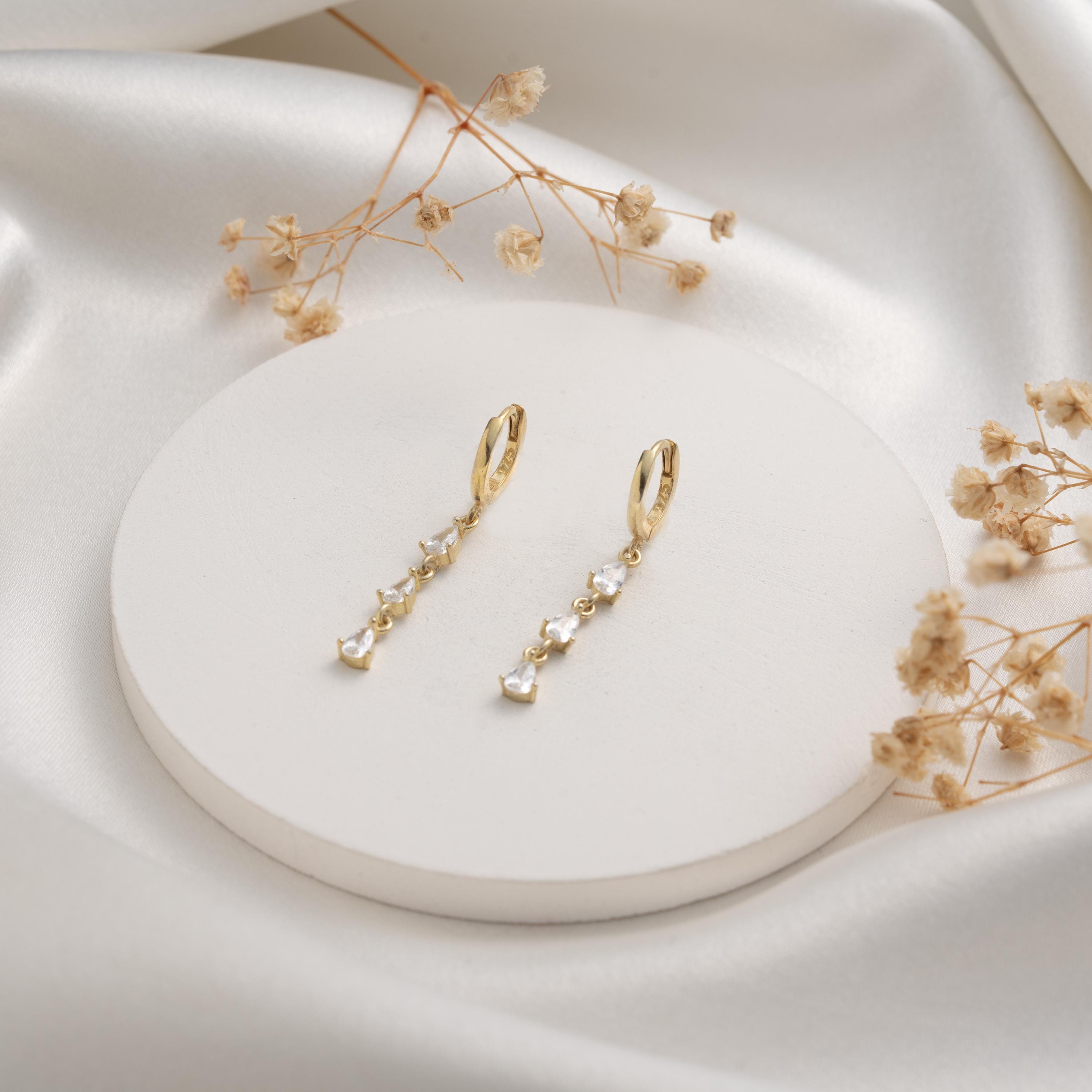 Sparkling Crystal Hoop Earrings - Elegant Jewelry Gift for Her